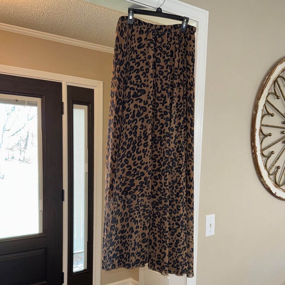 Stylish Animal Print Maxi Skirt
